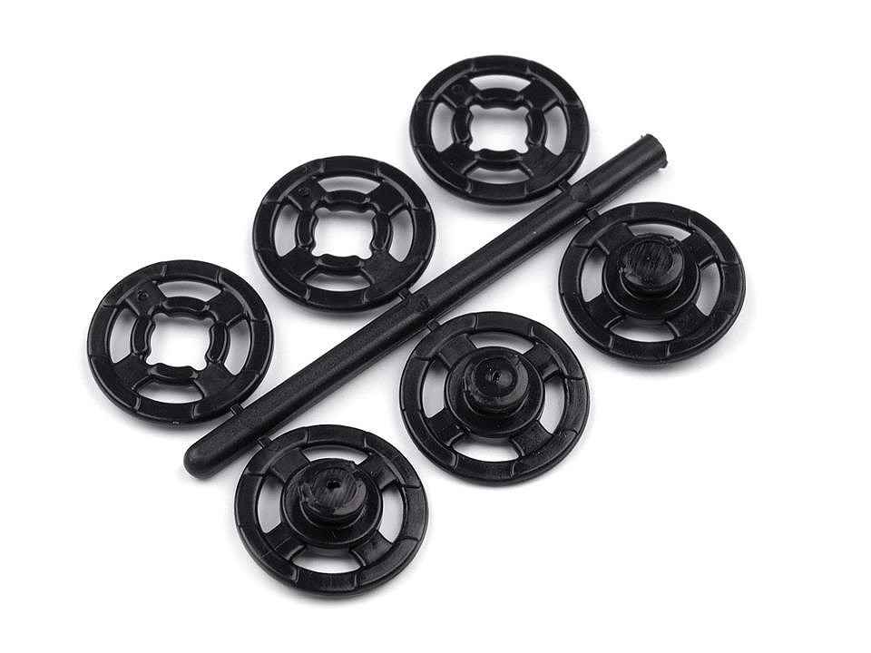 Capse de cusut din plastic, ø7 mm - ø15 mm - Transparent (50 Buchete)