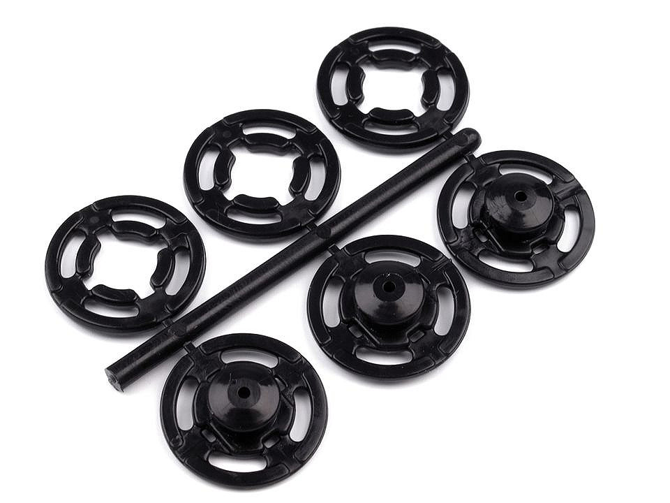 Capse de cusut din plastic, ø7 mm - ø15 mm - Transparent (50 Buchete)