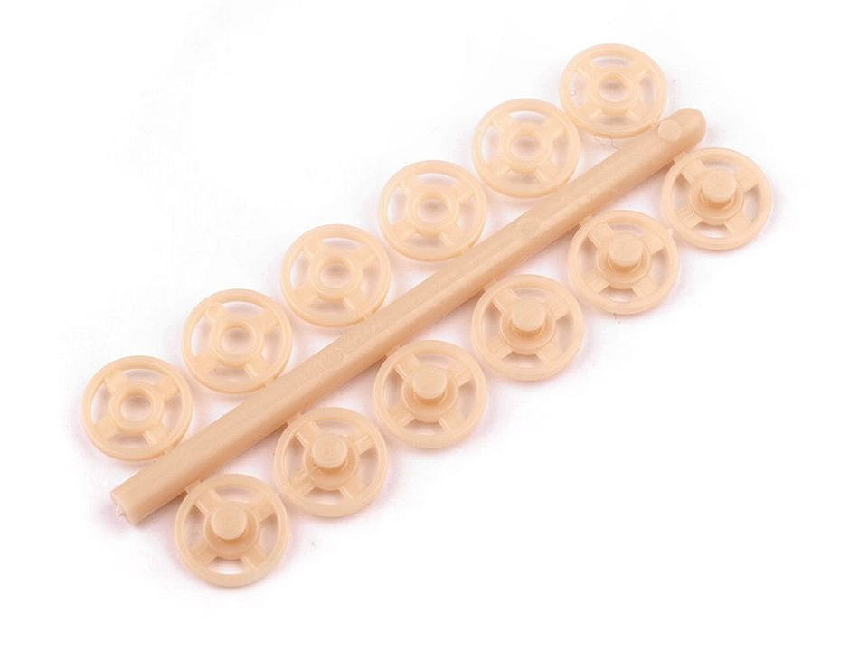 Capse de cusut din plastic, ø7 mm - ø15 mm - Transparent (50 Buchete)