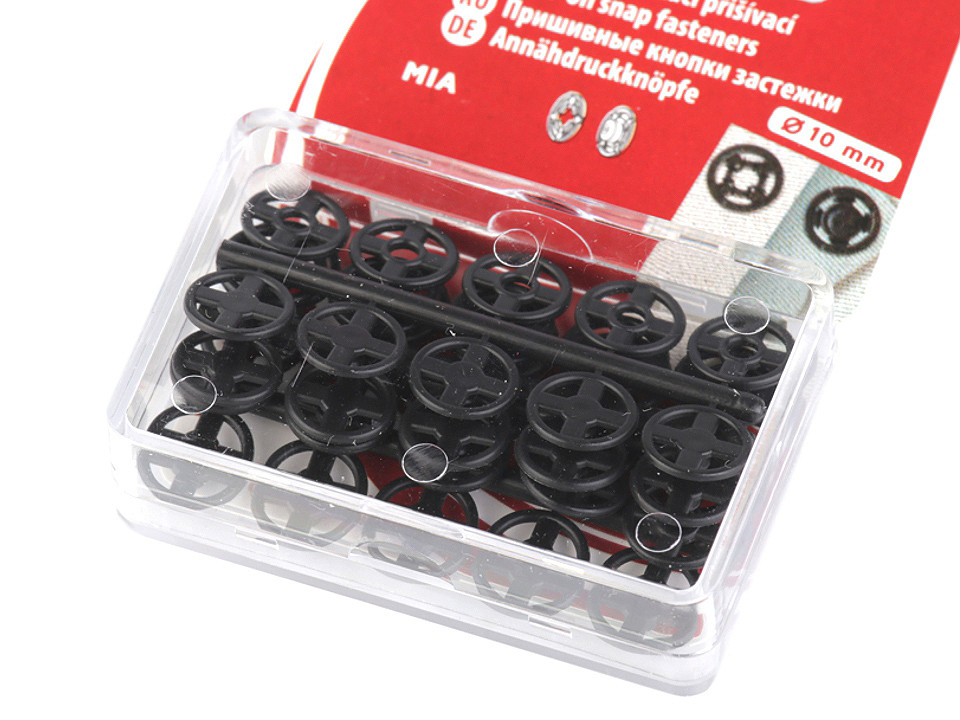 Capse de cusut din plastic, ø7 mm - ø15 mm - Transparent (1 Blister)