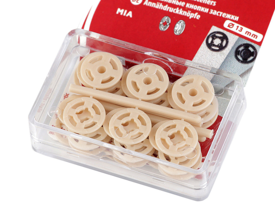 Capse de cusut din plastic, ø7 mm - ø15 mm - Transparent (1 Blister)