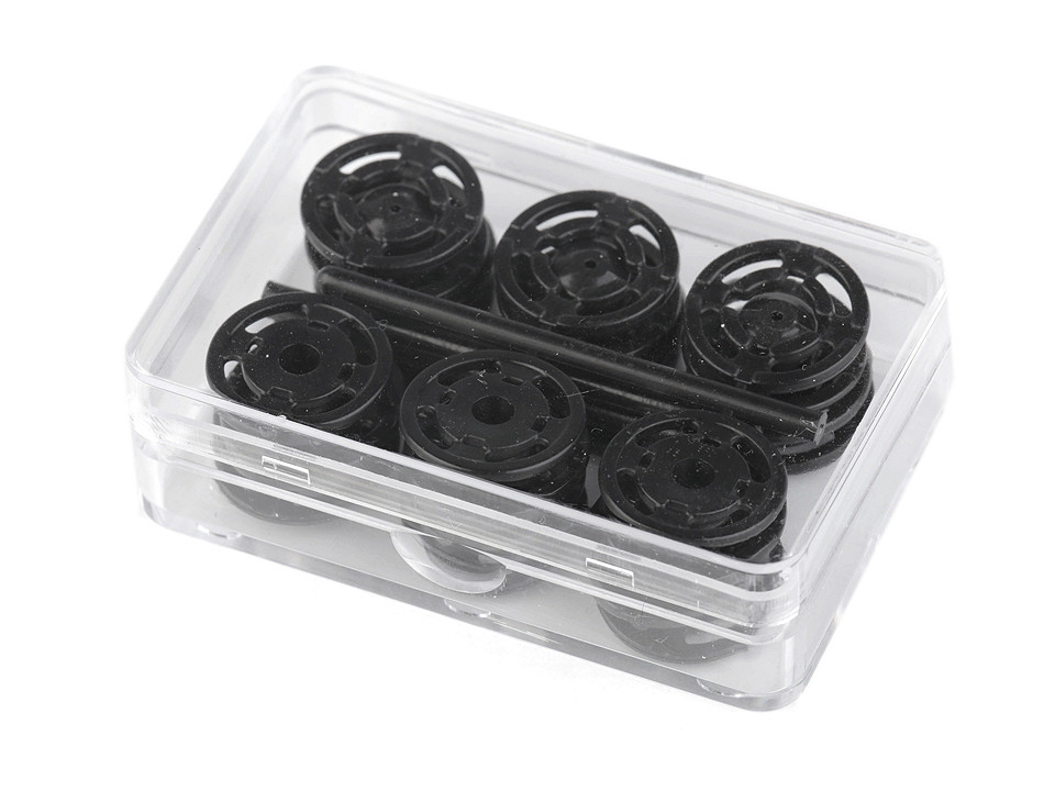 Capse de cusut din plastic, ø7 mm - ø15 mm - Transparent (1 Blister)