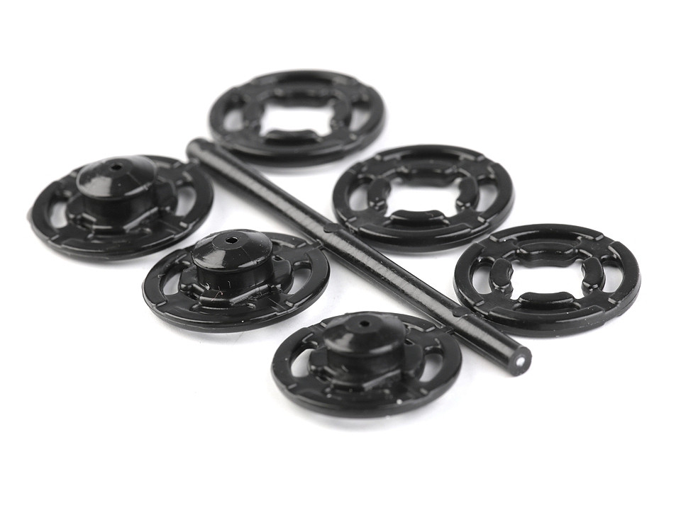 Capse de cusut din plastic, ø7 mm - ø15 mm - Transparent (1 Blister)