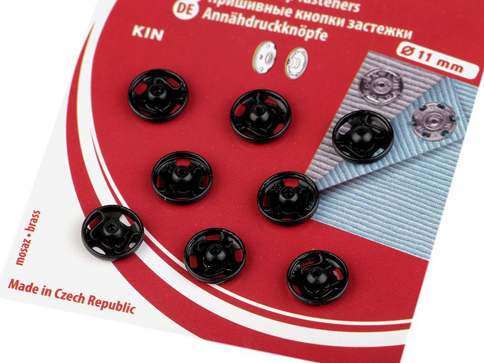 Capse metalice de cusut, mărimea - Nichel (1 Card)