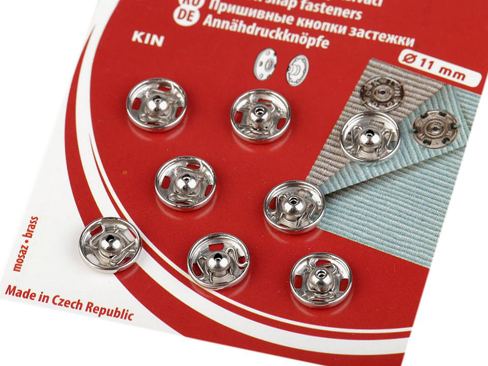 Capse metalice de cusut, mărimea - Nichel (1 Card)