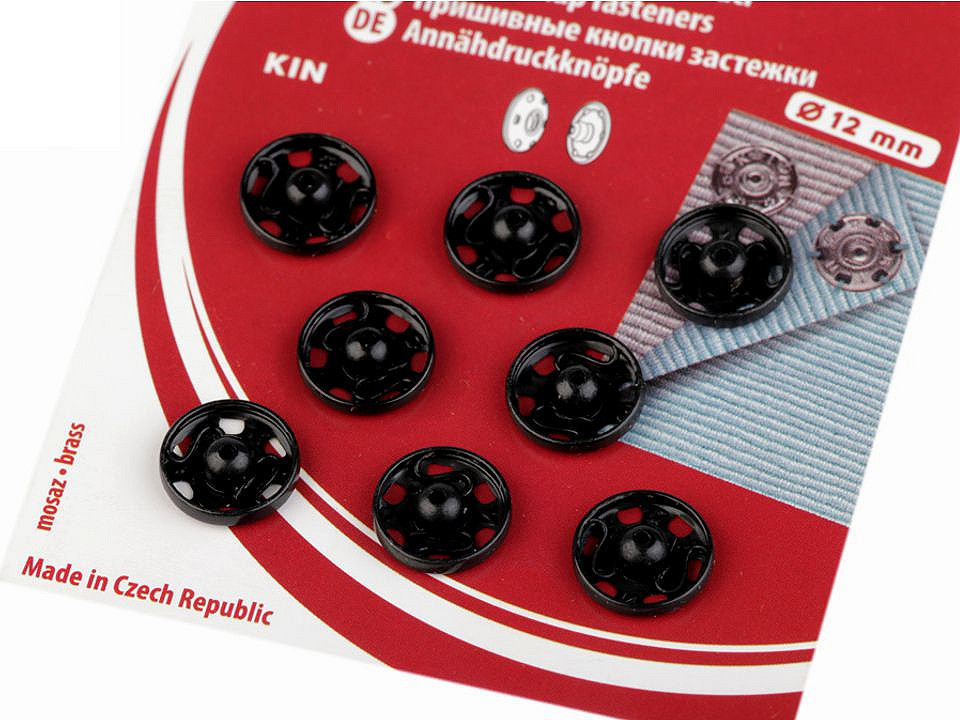 Capse metalice de cusut, mărimea - Nichel (1 Card)