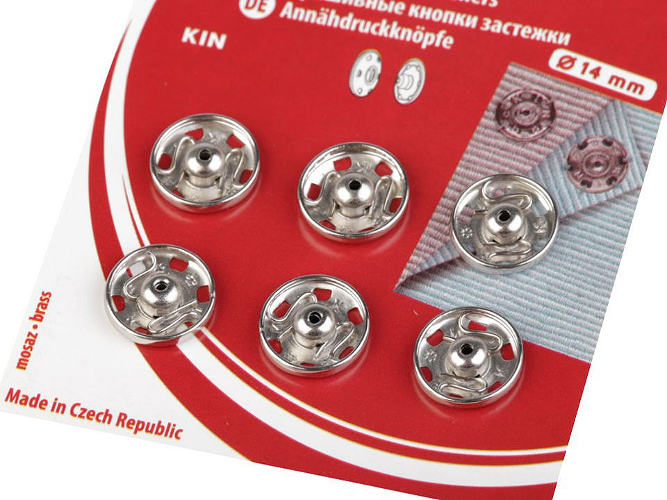 Capse metalice de cusut, mărimea - Nichel (1 Card)