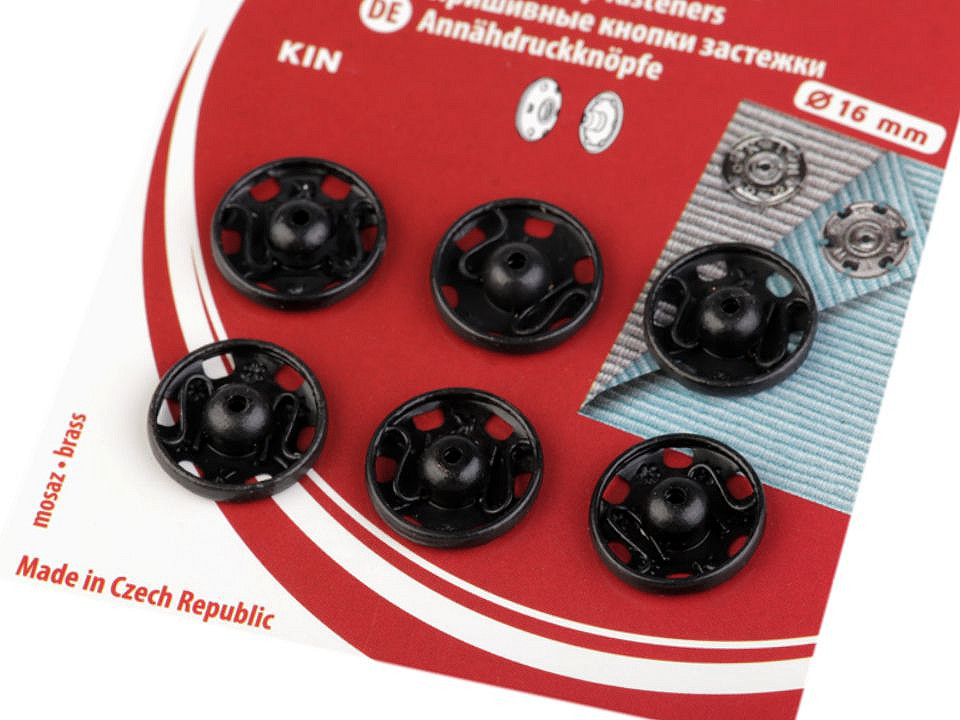 Capse metalice de cusut, mărimea - Nichel (1 Card)