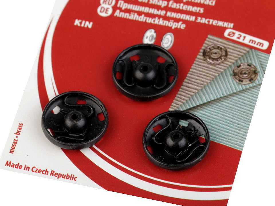 Capse metalice de cusut, mărimea - Nichel (1 Card)