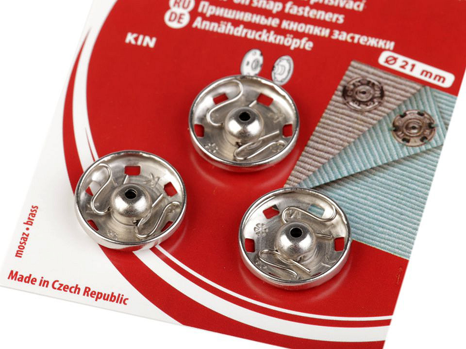 Capse metalice de cusut, mărimea - Nichel (1 Card)