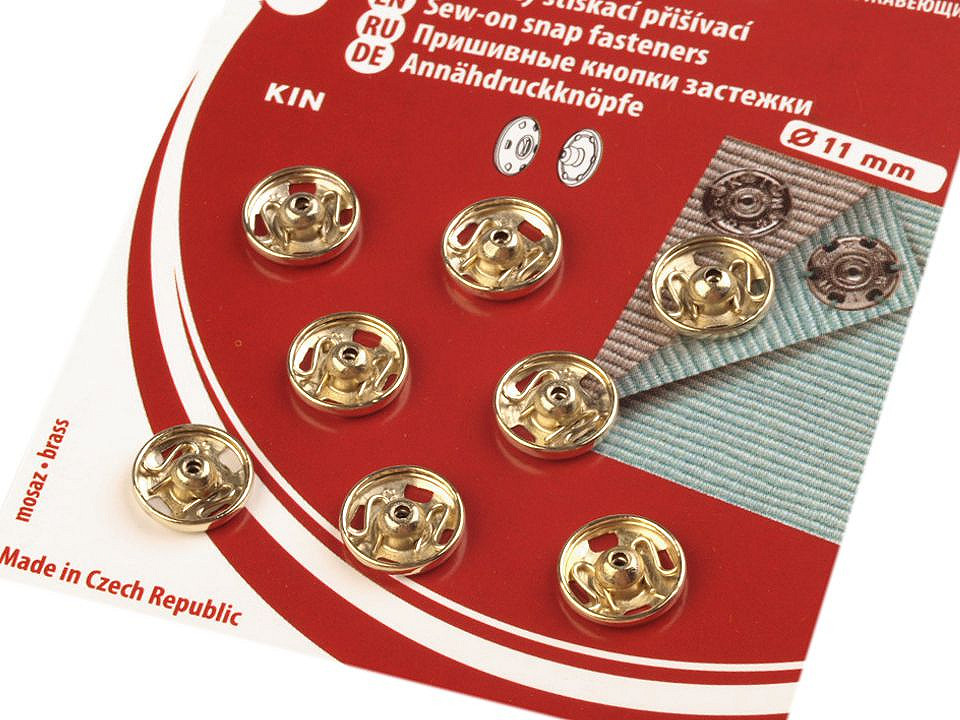 Capse metalice de cusut, mărimea - Nichel (1 Card)