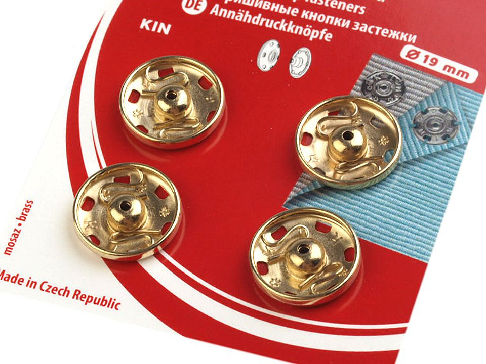 Capse metalice de cusut, mărimea - Nichel (1 Card)