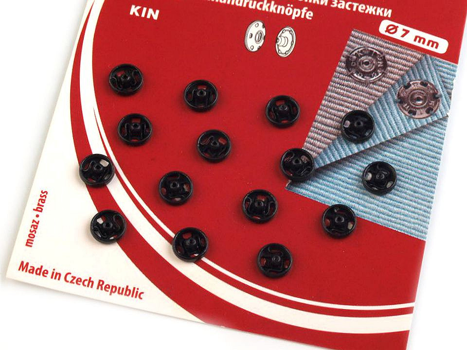 Capse metalice de cusut, mărimea - Nichel (1 Card)