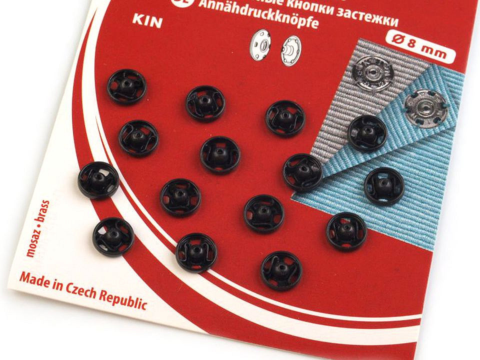 Capse metalice de cusut, mărimea - Nichel (1 Card)