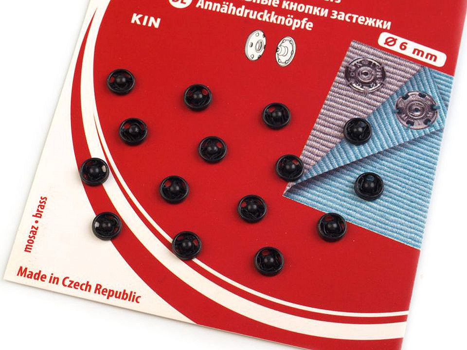 Capse metalice de cusut, mărimea - Nichel (1 Card)