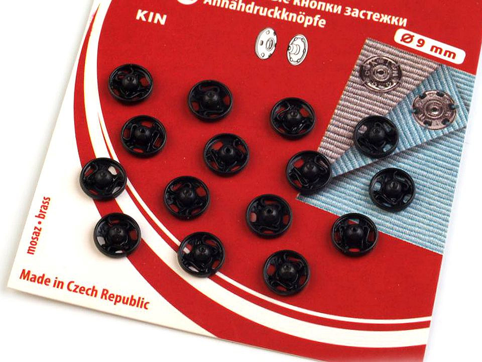 Capse metalice de cusut, mărimea - Nichel (1 Card)