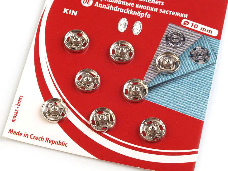 Capse metalice de cusut, mărimea - Nichel (1 Card)