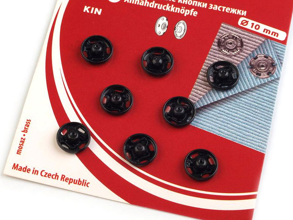 Capse metalice de cusut, mărimea - Nichel (1 Card)