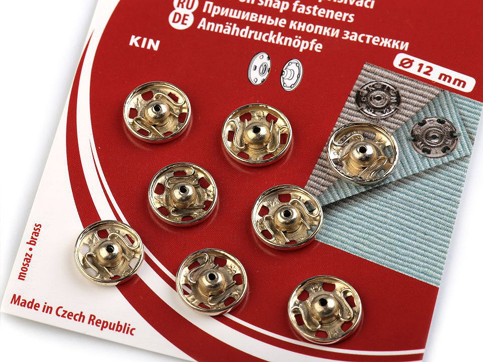 Capse metalice de cusut, mărimea - Nichel (1 Card)