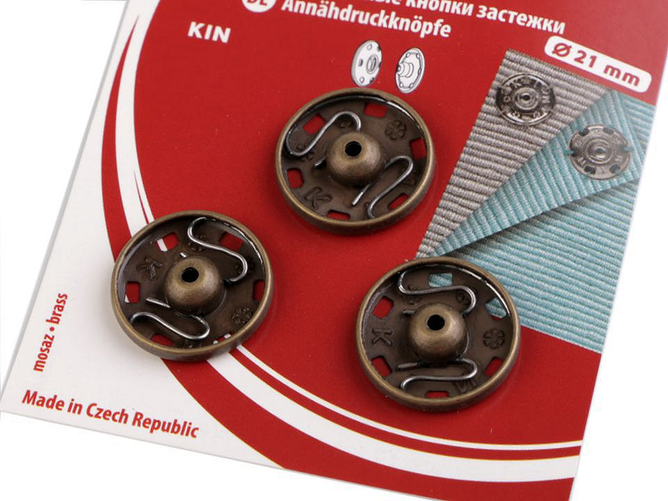 Capse metalice de cusut, mărimea - Nichel (1 Card)