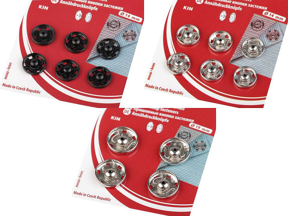 Capse metalice de cusut, mărimea - Nichel (1 Card)