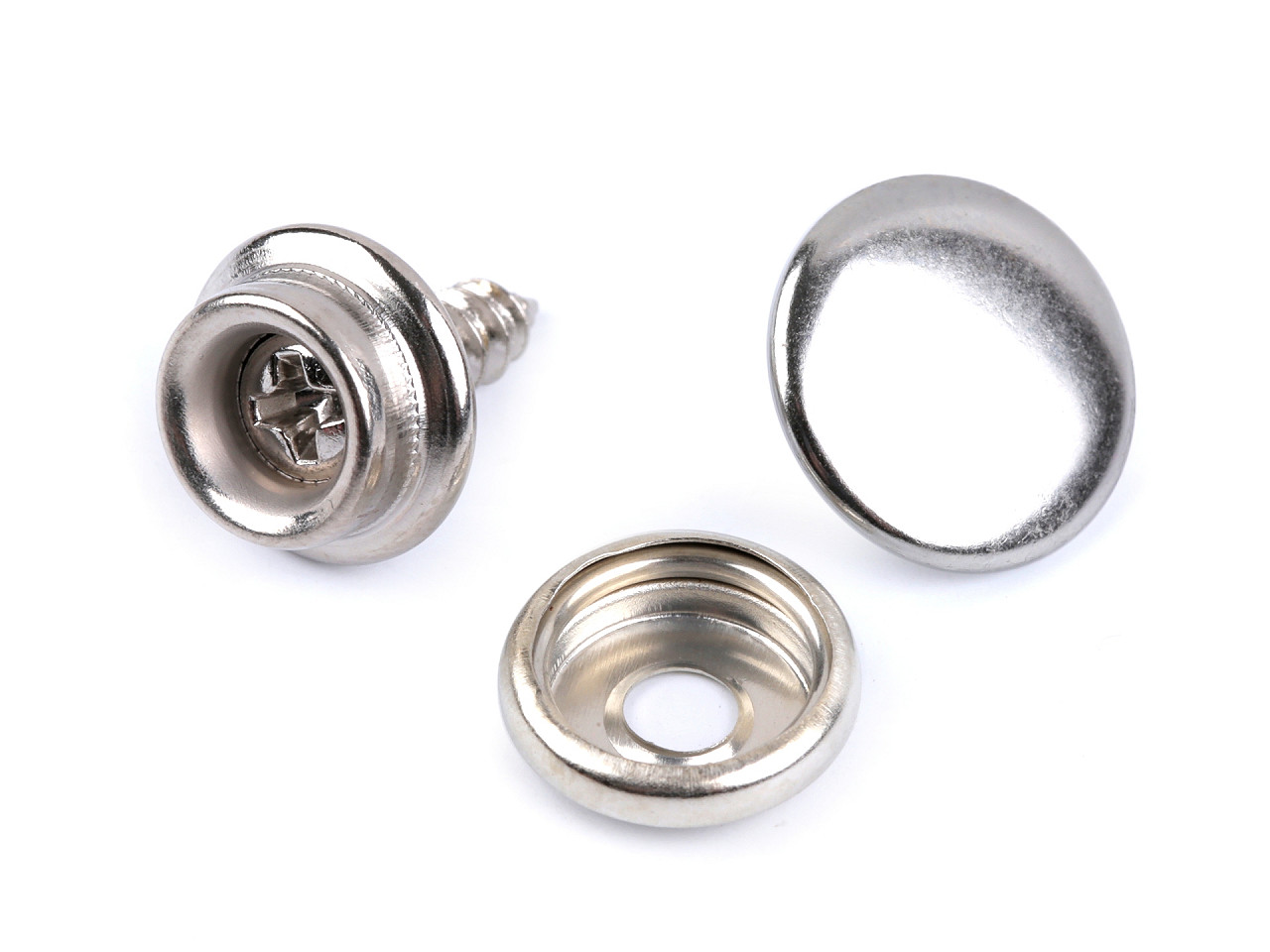 Capse cu surub ø15 mm - Nichel (50 Seturi)