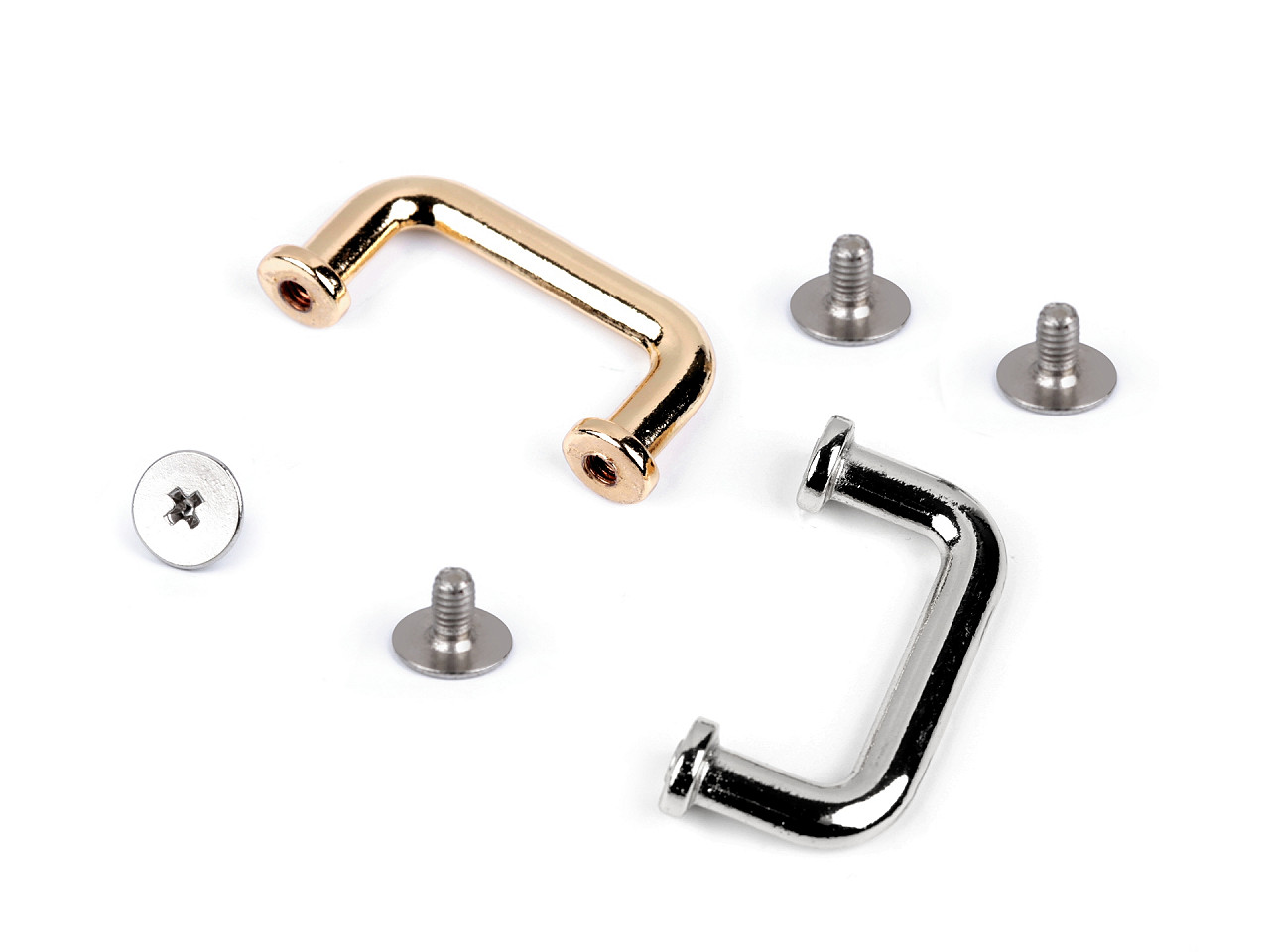 Inel / buclă cu șurub 22 mm - Auriu clasic (10 Seturi)