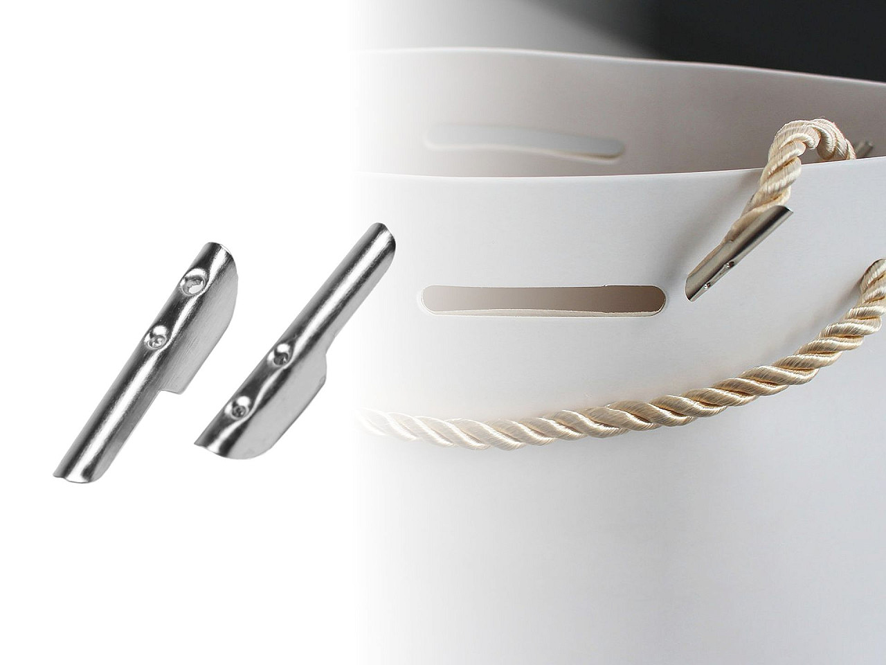 Terminatie pentru snur 4x19 mm - Nichel (50 Bucăți)