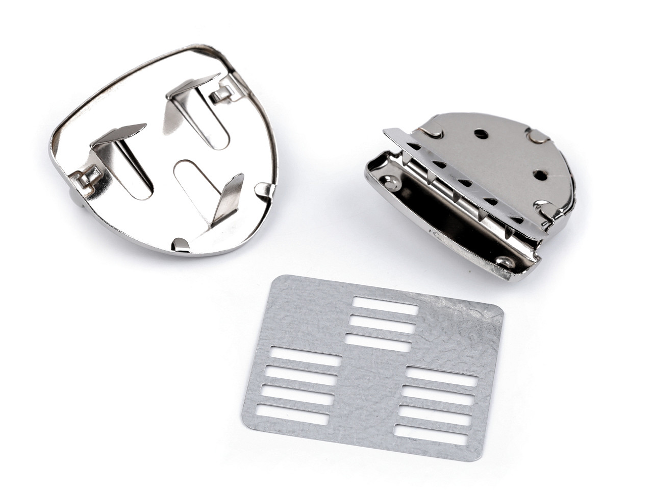 Închizătoare geantă 45x45 mm - Nichel (20 Seturi) Închizătoare geantă 45x45 mm - Nichel (20 Seturi)