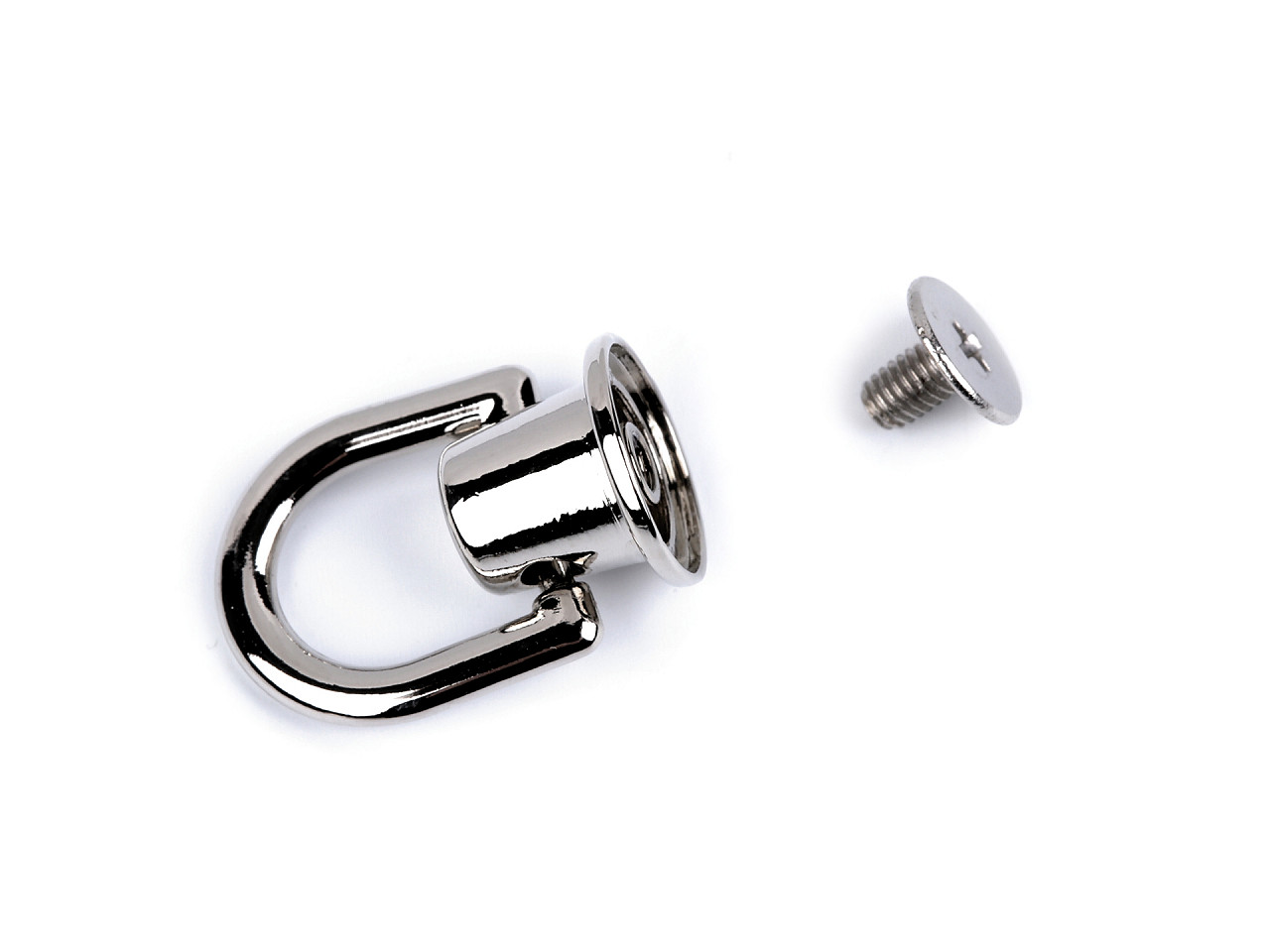 Butoni cu șurub și ocheț ø12 mm - Nichel (2 Seturi)