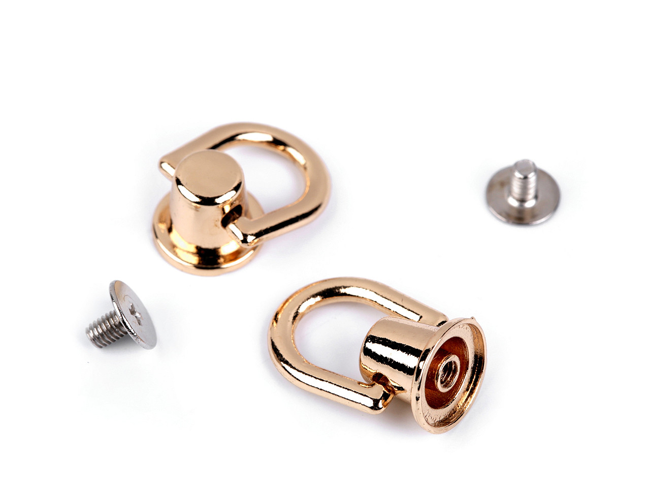 Butoni cu șurub și ocheț ø12 mm - Nichel (2 Seturi)