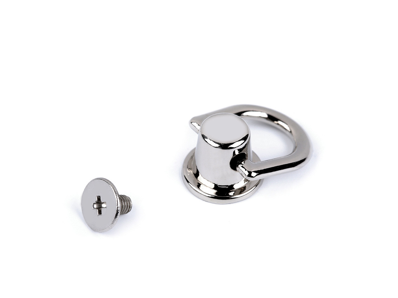Butoni cu șurub și ocheț ø12 mm - Nichel (2 Seturi)