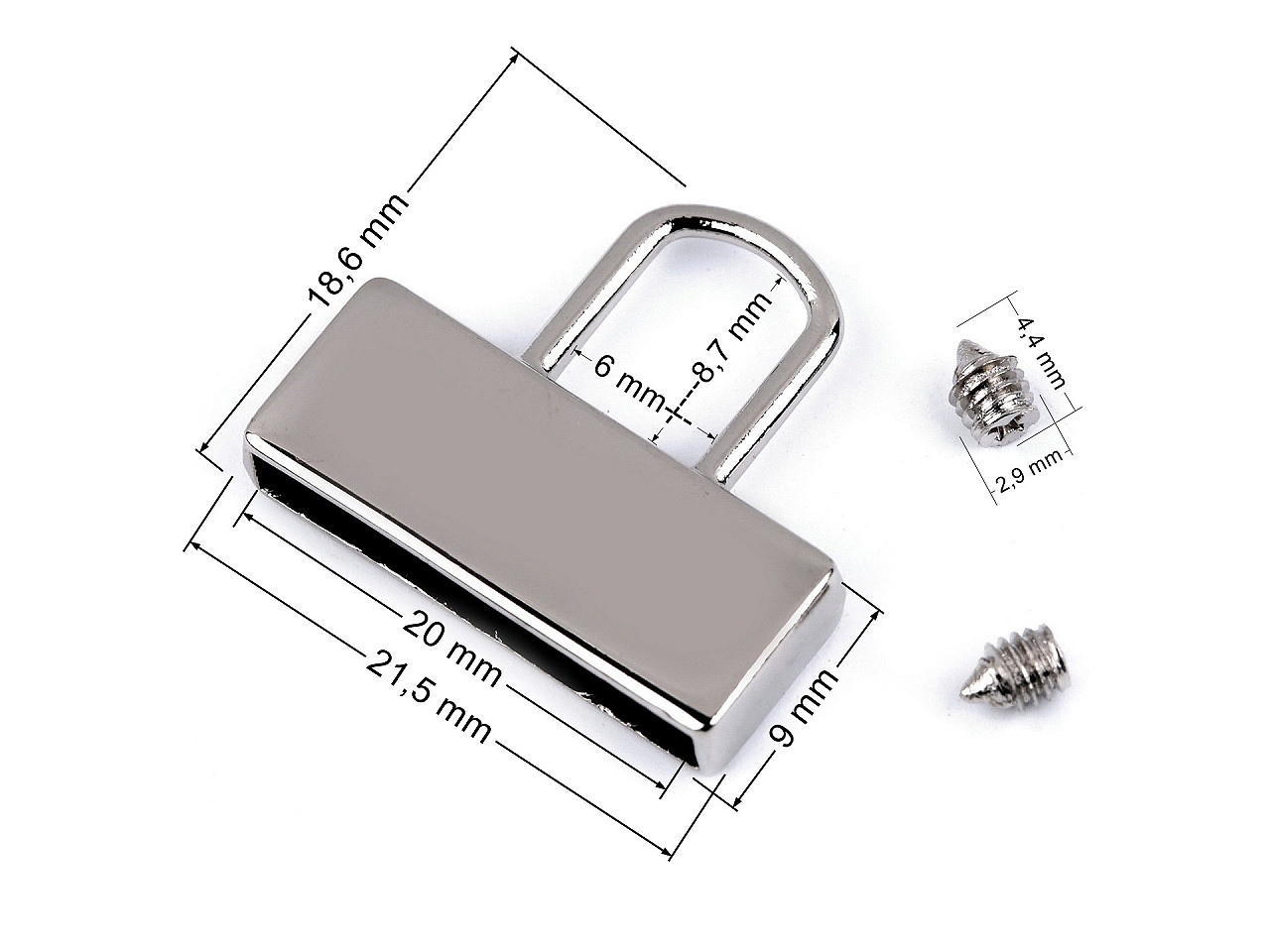 Terminatie chingă lățime 20 mm - Auriu rose (2 Bucăți)