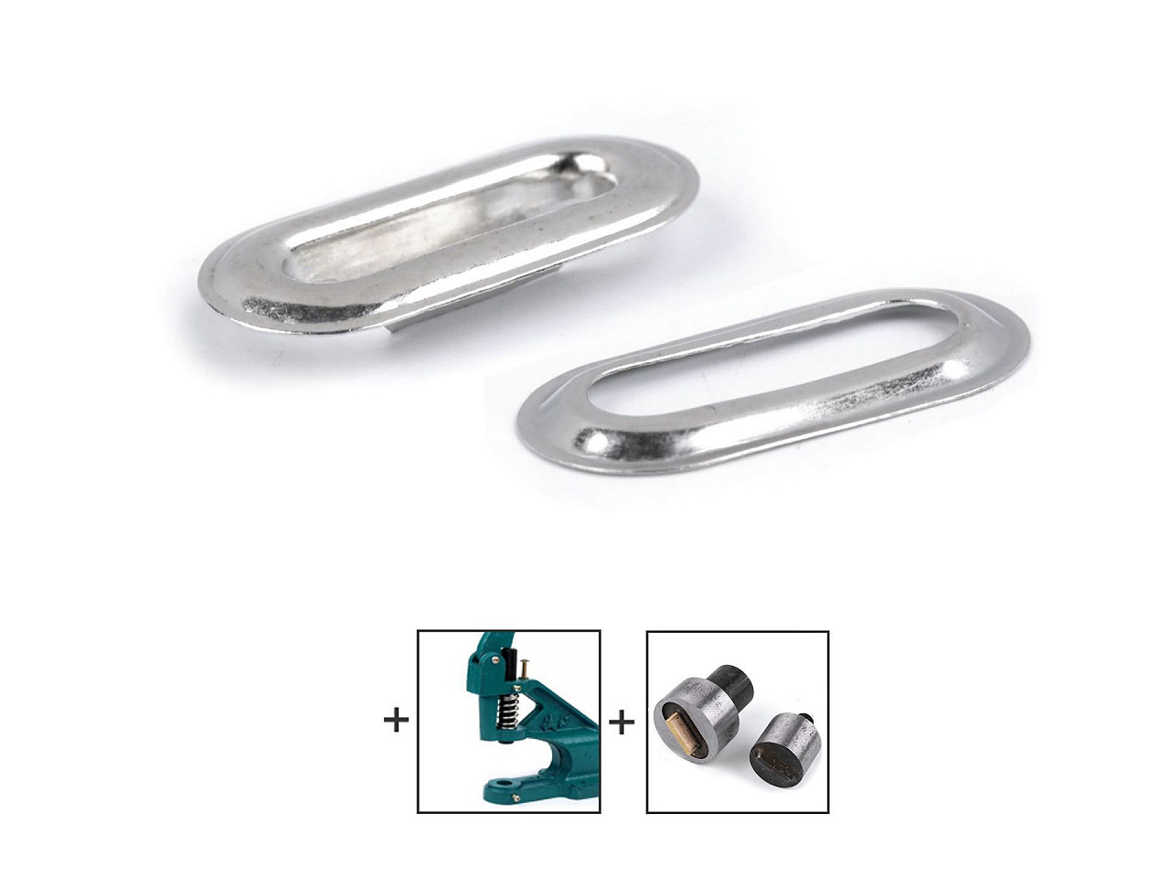 Ocheți ovali 4x16 mm - Nichel (50 Perechi)