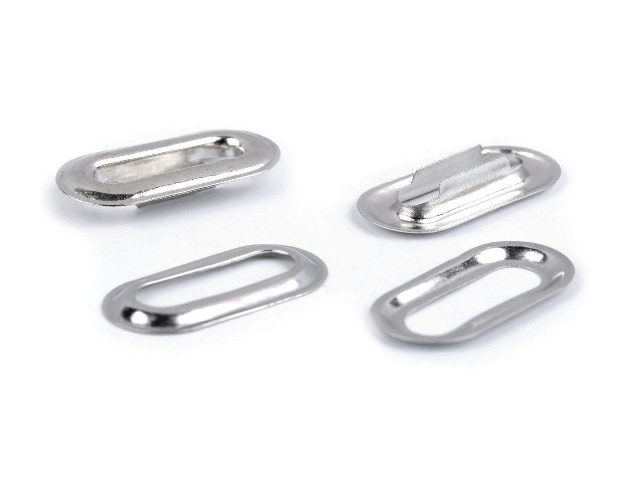 Ocheți ovali 4x16 mm - Nichel (50 Perechi)
