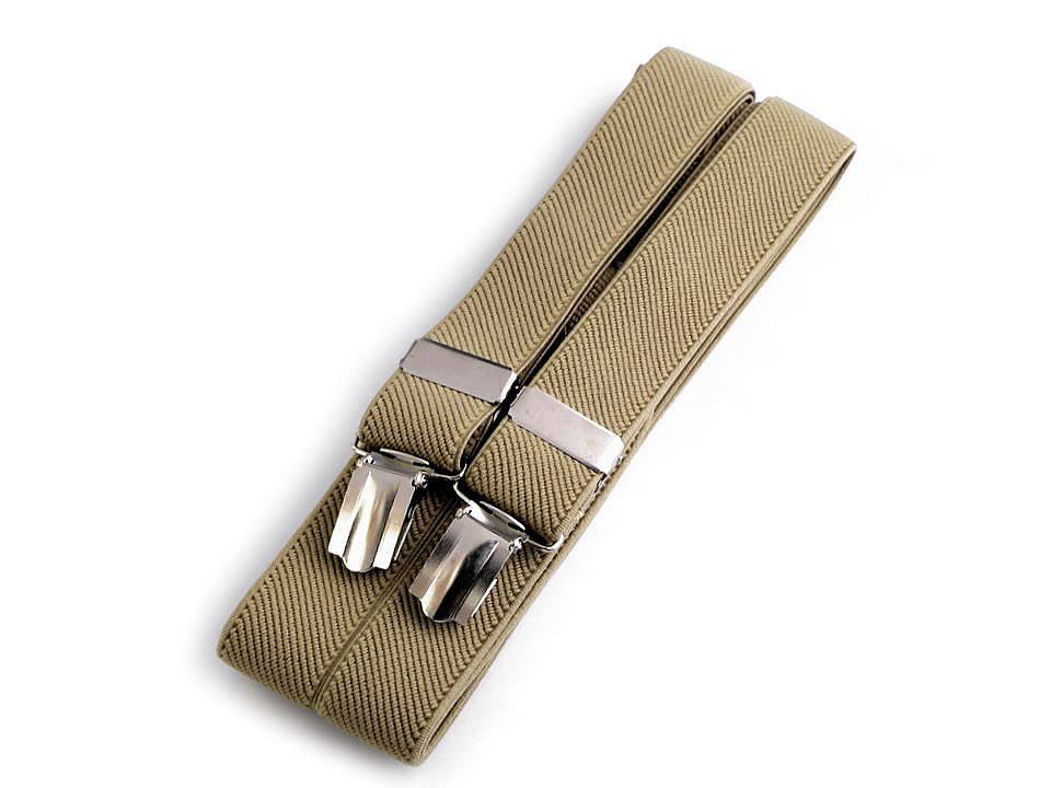 Bretele pantaloni tip x, unicolor - Roșu (1 Bucată)