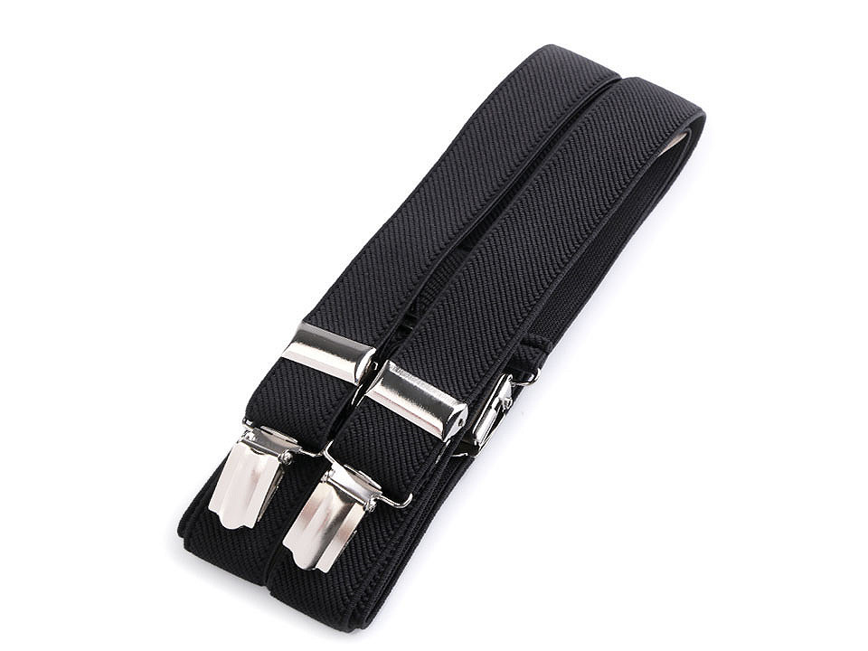 Bretele pantaloni tip x, unicolor - Roșu (1 Bucată)