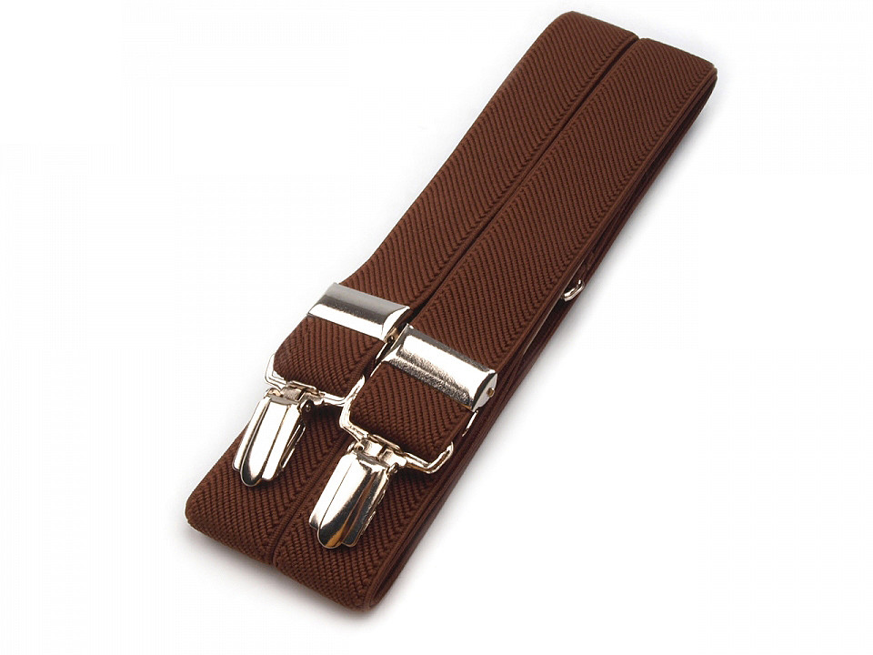 Bretele pantaloni tip x, unicolor - Roșu (1 Bucată)