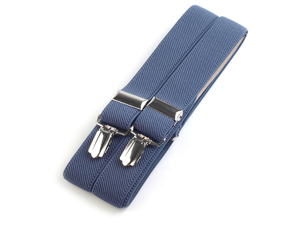 Bretele pantaloni tip x, unicolor - Roșu (1 Bucată)