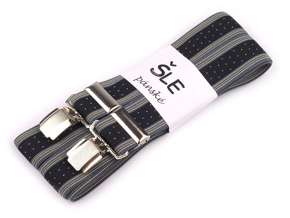 Bretele pantaloni tip x, diverse modele - Negru (1 Bucată)