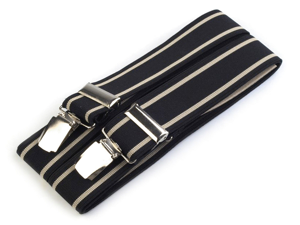 Bretele pantaloni tip x, diverse modele - Negru (1 Bucată)