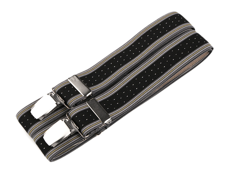 Bretele pantaloni tip x, diverse modele - Negru (1 Bucată)