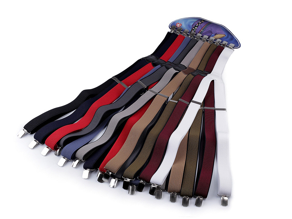 Bretele pantaloni y, diverse modele - Roșu (1 Bucată)