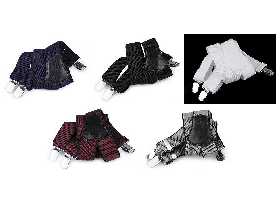 Bretele pantaloni y, diverse modele - Roșu (1 Bucată)