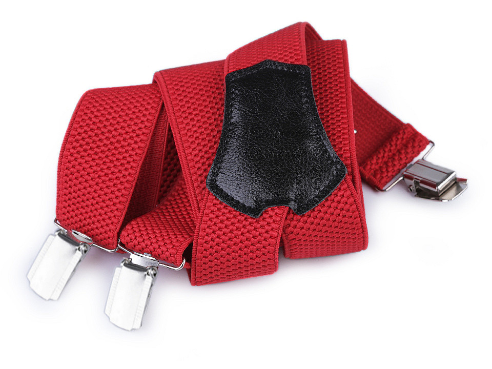 Bretele pantaloni y, diverse modele - Roșu (1 Bucată)