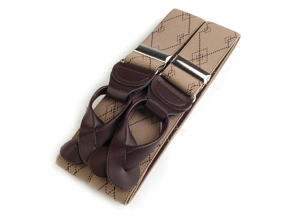 Bretele pantaloni tip y, prindere nasturi - Negru (1 Bucată)