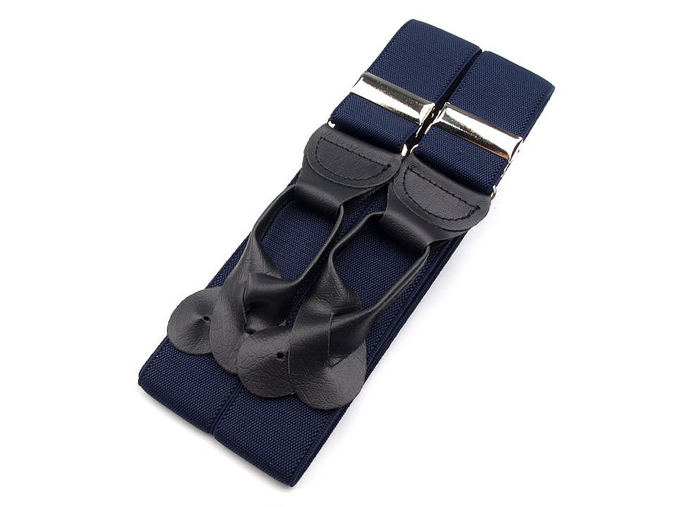 Bretele pantaloni tip y, prindere nasturi - Negru (1 Bucată)