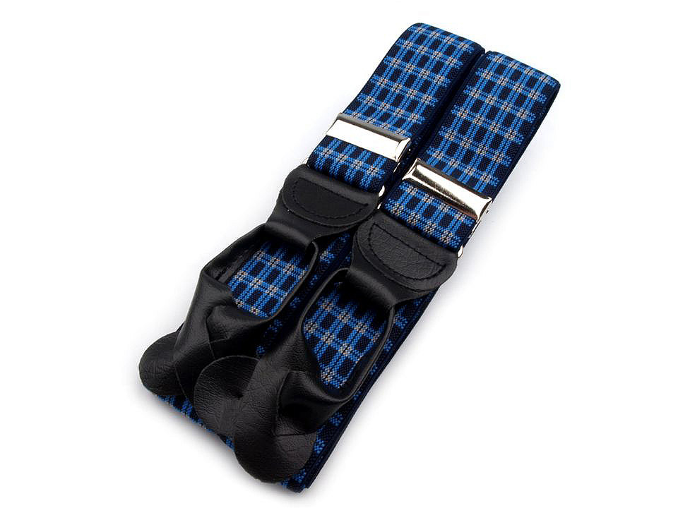 Bretele pantaloni tip y, prindere nasturi - Negru (1 Bucată)