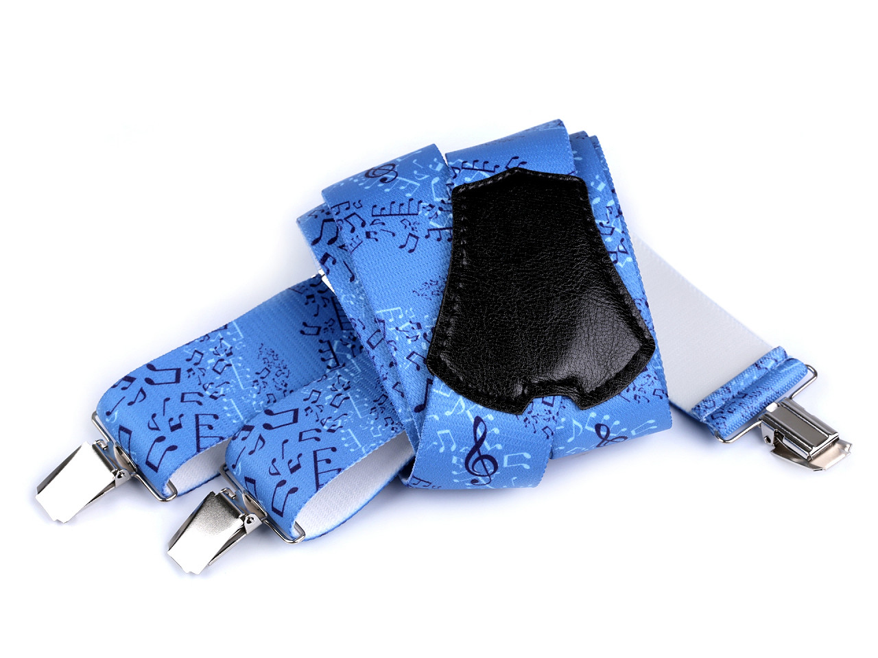 Bretele pantaloni tip y, motive muzicale - Roșu (1 Bucată)