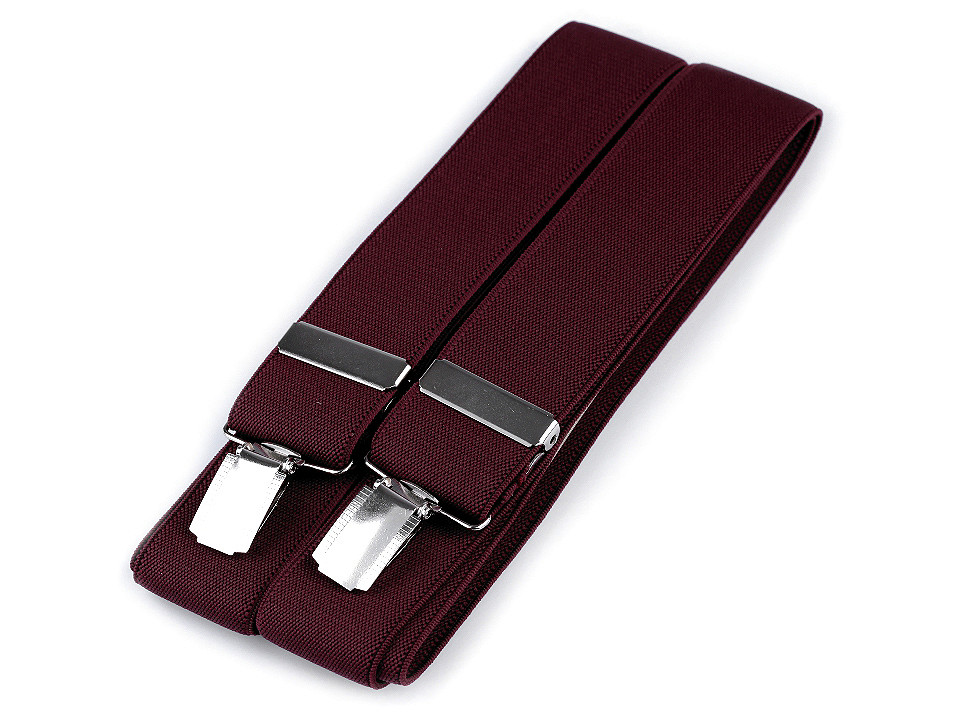 Bretele pantaloni, lățime 3,5 cm, lungime 120 cm - Negru (1 Bucată)